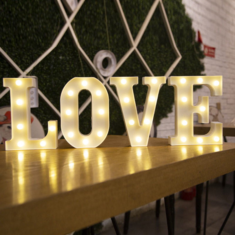 Luxury Lifestyle Items - Lüks Alfabe Mektubu LED Işıkları Aydınlık