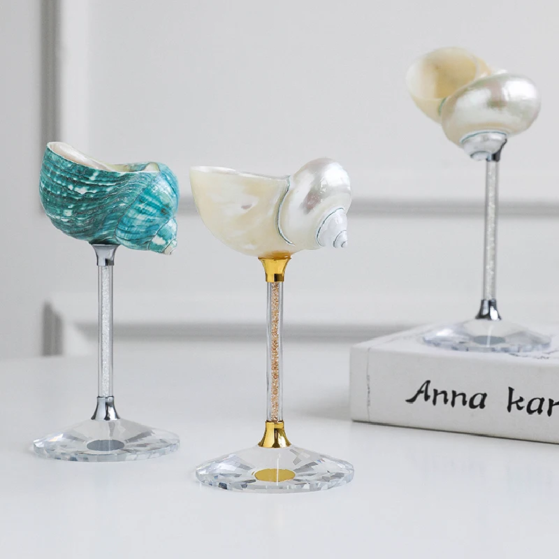 Luxury Lifestyle Items - Doğal Deniz Kabuğu Kadehi Yaratıcı Şampanya