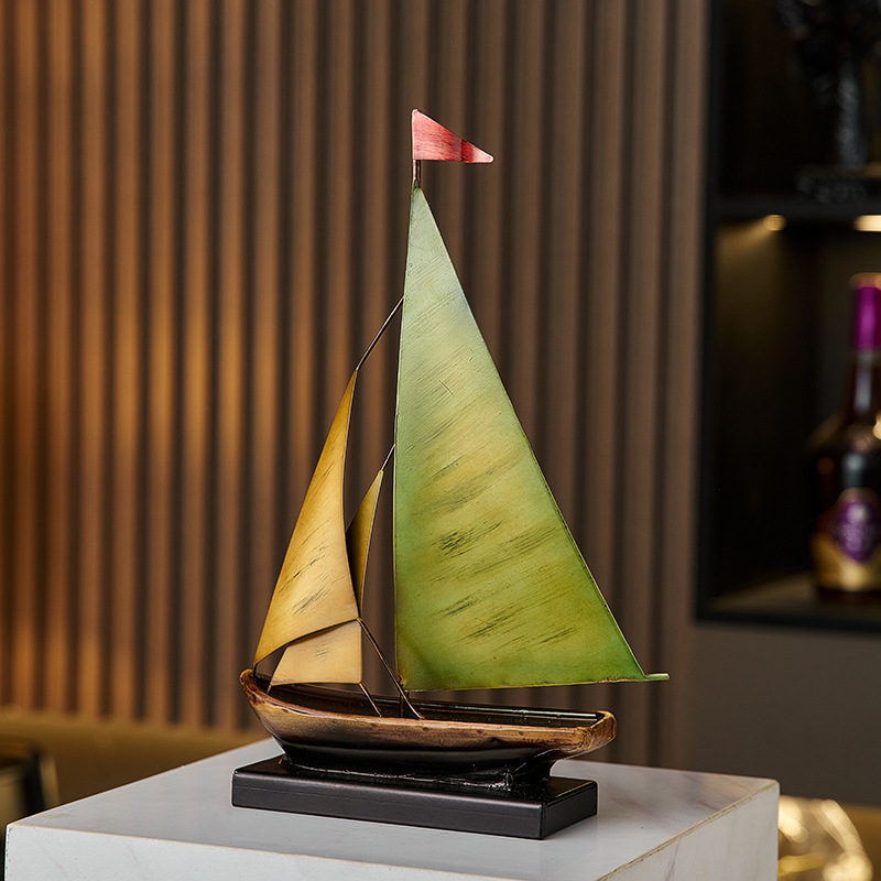 Luxury Lifestyle Items - Yaratıcı Yelkenli Tekne Modeli Süsü, Oturma