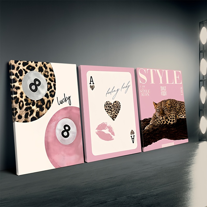 3 adet Leopar Çita Kanvas Tabl - Luxury Lifestyle Items incelemesi ve fiyatı